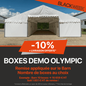 Boxes chevaux avec allée centrale